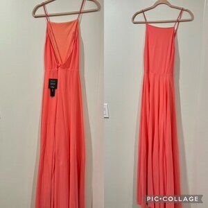 Lulus flowy dress in coral